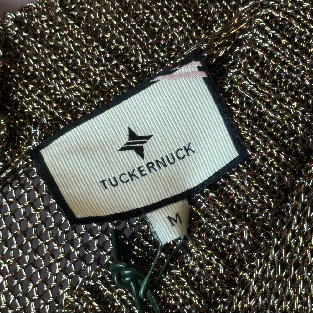 NWT Tuckernuck Bronze Metallic Knit Indie Dress M - Picture 6 of 11